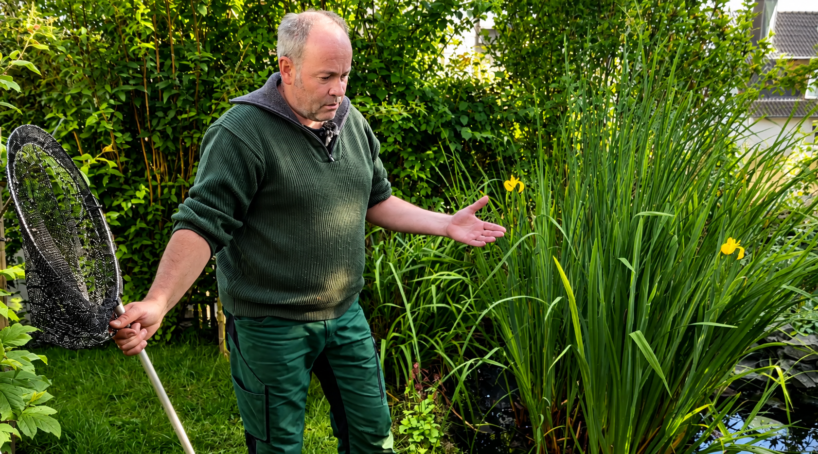 Teich Reinigen mit Hobbygärtner und Elektriker Guido